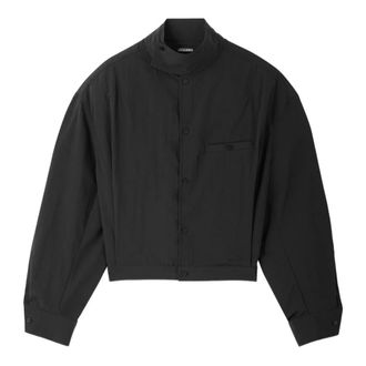 Jacquemus Light Jackets, male, Black, Size: M Black Coats for Men