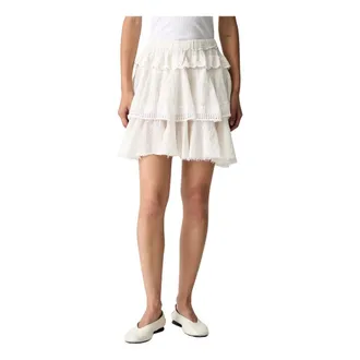 Vicolo Rokken, Dames, Beige, S, Katoen, Tab 2199 Rok met wijd uitlopende zoom
