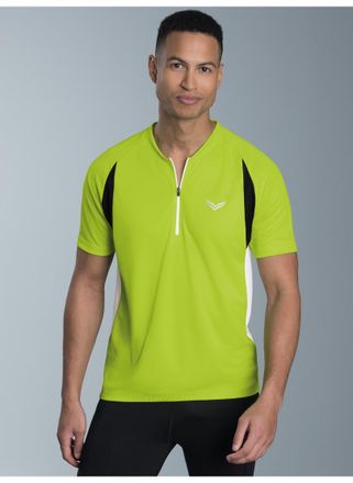 Trigema Radtrikot TRIGEMA TRIGEMA Fahrradtrikot mit praktischer R&uuml;ckentasche, Herren, Gr. XXXL, lemon, 100% Polyester, Trikots Radtrikot