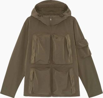 Lyle & Scott Mens Lyle & Scott Lightweight Ripstop Windcheater Khaki Ash - Size: 38/Regular