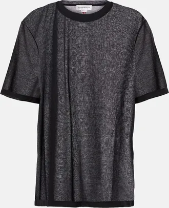 Victoria Beckham Cotton-blend crêpe T-shirt