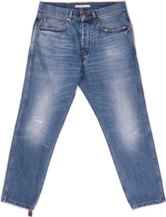 Don the Fuller Lichte Wortel Jeans met 5 Zakken - Heren - Slim Fit Jeans - Blauw - W36 - Polyester - Jeans