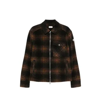 Moncler Check-pattern Zip-up Overshirt