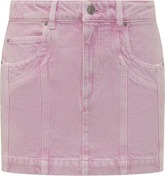 Isabel Marant Juana Mini Denim Rok - Dames - Spijkerrokken - Roze - XS - Denim - Rokken
