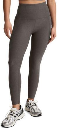 Beyond Yoga Everyday Space Dye High Waist Pocket Leggings in True Gray Heather at Nordstrom Rack, Size X-Small