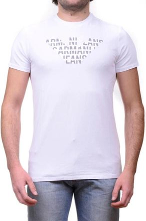 Armani Jeans Sweatshirts - Heren - T-shirts - Wit - S - Katoen - Tops