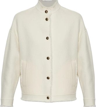 Max Mara Palmizi Wol Jas - Dames - Blazers - Wit - M - Wol - Jassen