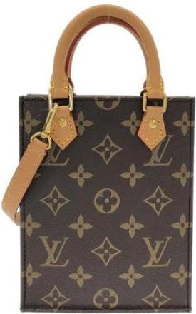 Louis Vuitton Pre-owned Petit Sac Plat Monogram Schoudertas - Dames - Vintage Mini Tas - Bruin - ONE Size - Vintage