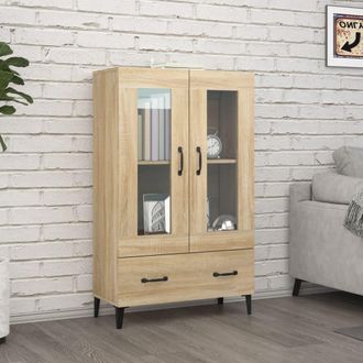vidaXL Aparador Madera Contrachapada Roble Sonoma 70x31x115 Cm Vidaxl