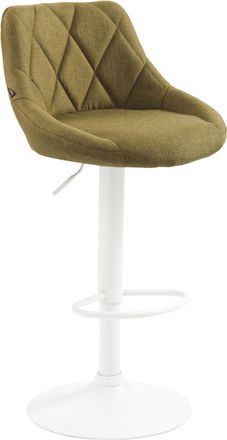Clp Taburete De Bar Lazio Tapizado En Tela Verde Blanco
