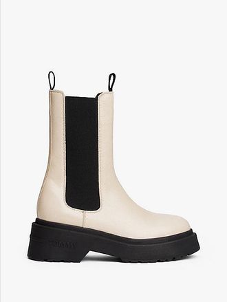 Tommy Hilfiger Leather Cleat Chelsea Boots