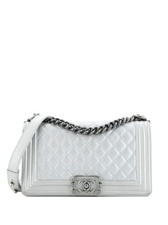 Chanel Boy Flap Bag Quilted Calfskin Old Medium shoulder bag - Groen