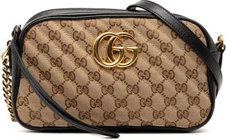 Gucci Pre-owned Gucci Small GG Marmont Matelasse GG Canvas and Leather Crossbody Ladies XZK0D2VOIODRPNWG