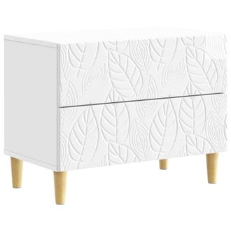 vidaXL Mesita De Noche Blanco Brillante 62 X 34,5 X 48 Cm Vidaxl