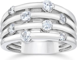 Pompeii3 14K White Gold 1ct Real Diamond Right Hand Ring Size Selectable