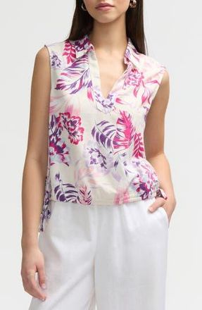 NVLT Sleeveless Drawstring Hem Top in Tropical Pink at Nordstrom Rack, Size X-Small