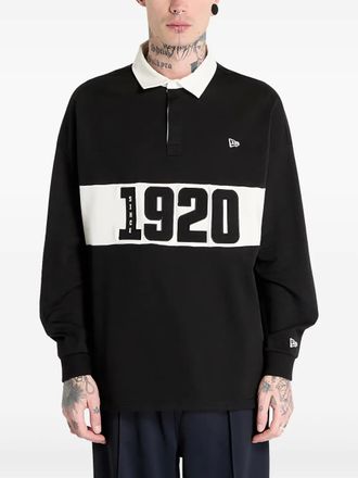 New Era drop-shoulder rugby shirt - unisex - Cotton - M - Black