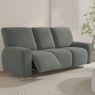 OEM Funda El&aacute;stica De 8 Piezas Para Sill&oacute;n Reclinable Crezuo, Funda Para Sill&oacute;n Reclinable El&eacute;ctrico Con Bolsillo, Protector De Muebles Lavable Para Sof&aacute; 