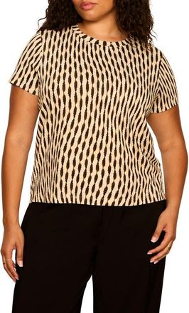 Sanctuary The Perfect T-Shirt in Inkblot Brown at Nordstrom, Size 1X