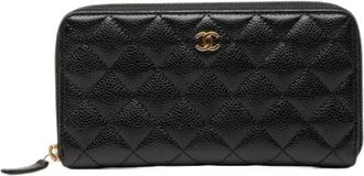 Chanel Pre-owned Long Wallet - Dames - Vintage Accessoires - Zwart - ONE Size - Leer - Vintage