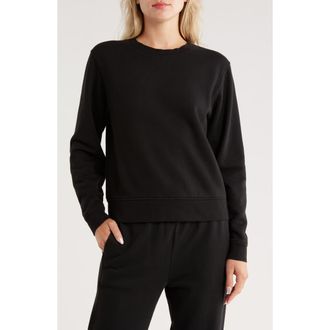 Vince Crewneck Cotton Sweatshirt in Black at Nordstrom Rack, Size Small