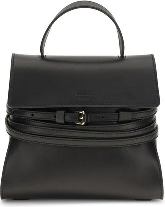 Moschino Structured Silk and Nylon Handbag