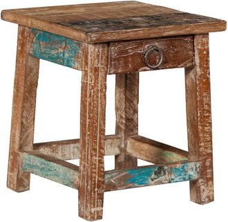 Biscottini International Biscottini - Banco Cuadrado En Antigua Madera Reciclada