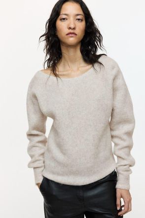 H&M Alpaca-blend One-shoulder Jumper in Light Beige at Nordstrom, Size X-Small