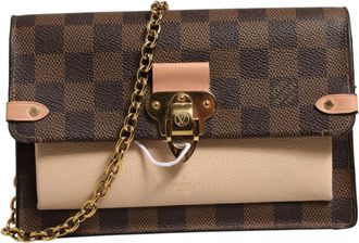 Louis Vuitton Damier Ebene Vavin Chain Womens Wallet (Pre-Owned)