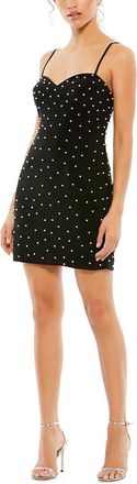 Mac Duggal Pearl Encrusted Sweetheart Mini Dress
