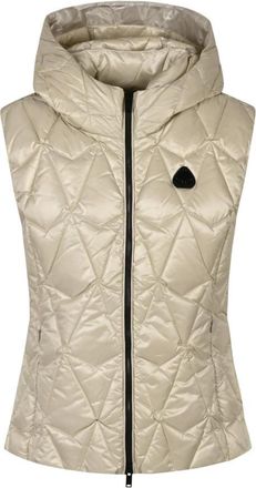 Moose Knuckles Iceberg Quilt Down Vest - Dames - Bodywarmers - Beige - M - Nylon - Jassen