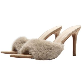 Generic Heel Sandals for Women Sexy Open Toe High Heels 8.5CM Outings Delicate Plush trim Pointed toe-numeric_10_point_5