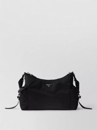 Prada explore renylon leather hobo messenger bag