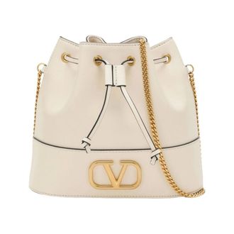 Valentino Garavani Dames, Tassen, Beige, Maat: ONE Size Leer
