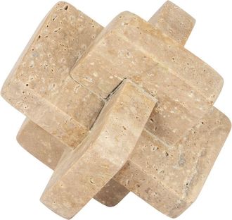 Richmond Interiors Design Dekorationsobjekt Mony aus Travertin, 13 x 13 cm