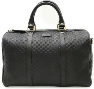 Gucci Pre-owned Handbags, female, Black, Size: ONE SIZE Pre-owned Leather handbags