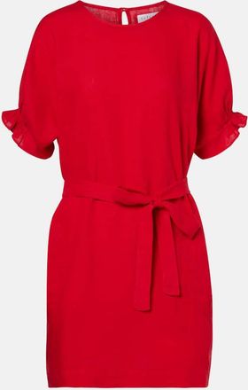 Velvet Vivian belted linen minidress