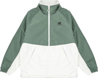 New Balance Sports Warm Reversible Jacket Asia Sizing White Green 6DC39703-IV