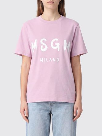 Msgm T-shirt in cotone con stampa logo