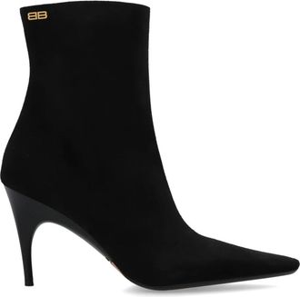 Balenciaga Botines de tac&oacute;n en ante Duchesse - Shoes - Mujer - Negro - 38 EU