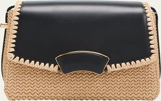 3.1 Phillip Lim ID Flap Raffia Shoulder Bag