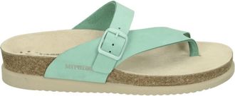Mephisto Helen Sandalbuck - Dames - Slippers - Groen - 38 EU - Leer - Schoenen