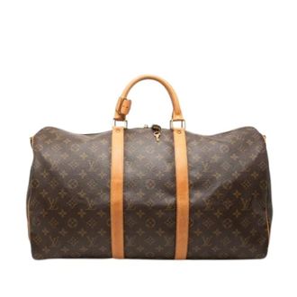 Louis Vuitton Pre-owned Keepall Bandouliere 50 - Dames - Pre-owned - Bruin - Maat: ONE Size Leer