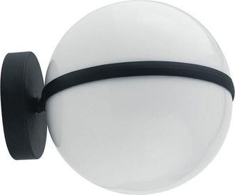 Fan Europe Applique da esterno orbit nera con diffusore bianco