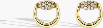 Gucci Horsebit Demi Pave Stud Earrings - YBD861448001
