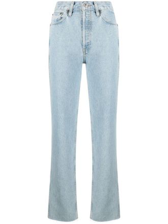 Re/Done 90s high-rise straight jeans - women - Organic Cotton/Cotton/Polyester - 28 - Blue