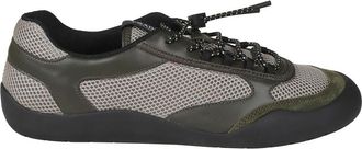 Prada Speedrock Leren en Mesh Sneakers - Heren - Sneakers - Veelkleurig - 43 EU - Leer - Schoenen