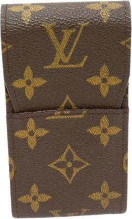 Louis Vuitton Pre-owned Accessories, male, Brown, Size: ONE SIZE Pre-owned Etui Cigarette Monogram Cigarette Case