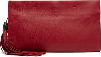 Gucci Pre-owned Gucci Leather Bamboo Tassel Clutch Ladies 347108 204991