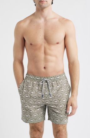 Tommy Bahama Naples Palm Tropics 6-Inch Swim Trunks in Sea Clay at Nordstrom, Size Xx-Large